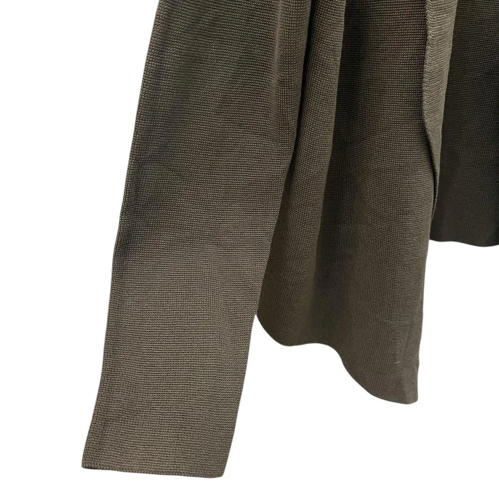 Eileen Fisher dark Green Open-Front Cardigan Size Medium - Picture 4 of 11